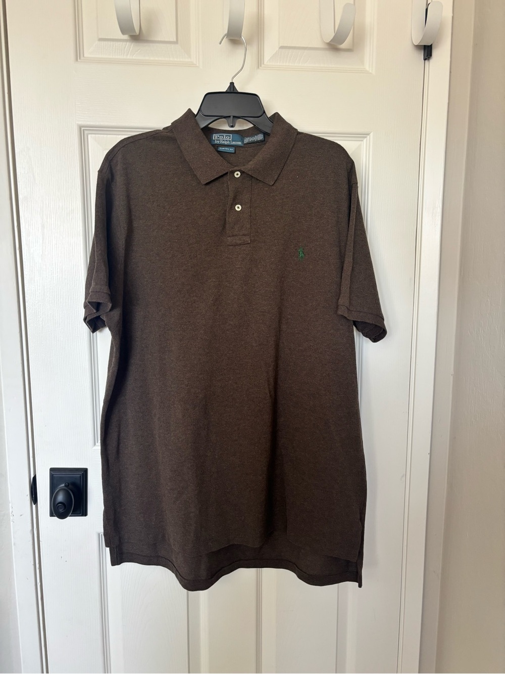 Ralph Lauren Brown Polo Shirt with Green Pony Logo